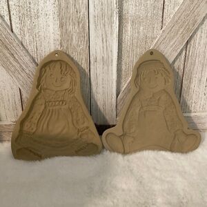 Vintage 1985/1986 Brown Bag Raggedy Ann & Andy Cookie Molds
